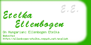 etelka ellenbogen business card
